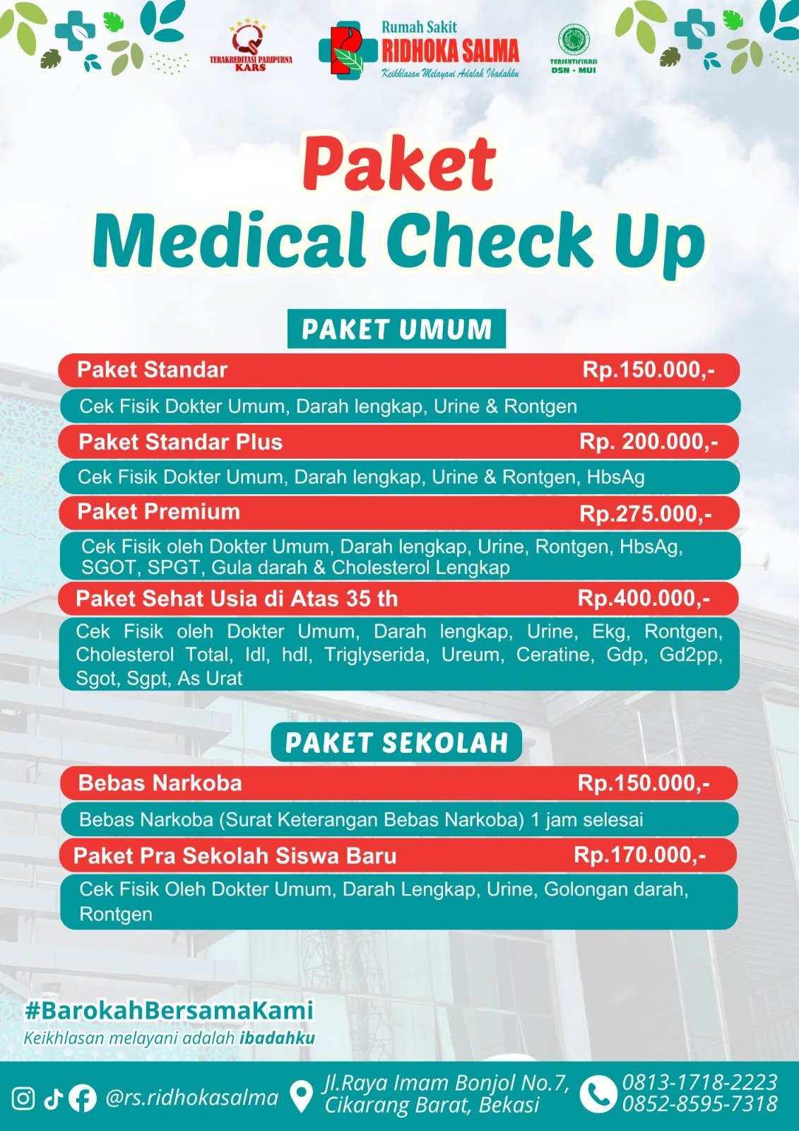 Paket Medical Check Up (MCU)