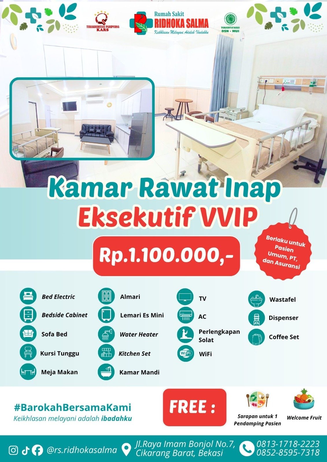 Paket Fasilitas Rawat Inap Berkah