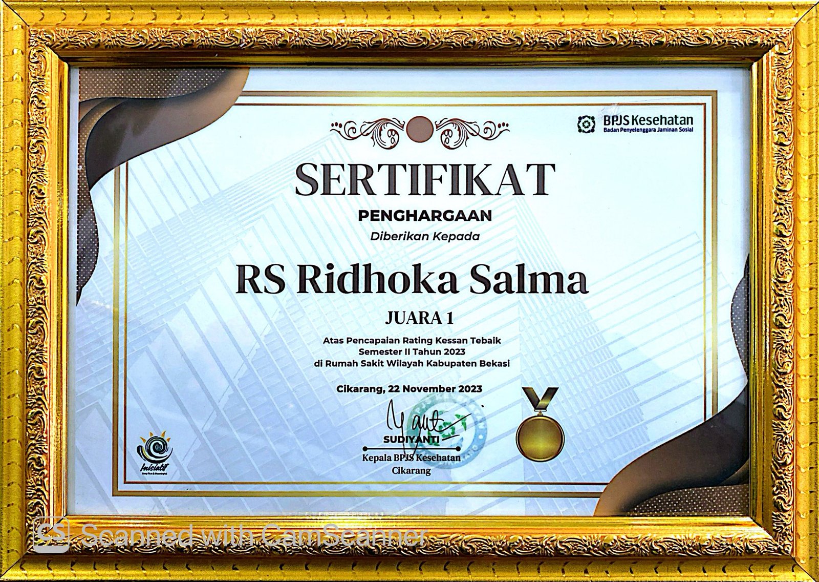 Juara 1 Pencapaian Rating Kessan Terbaik